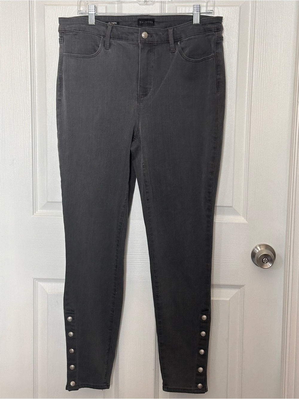 Women’s Talbots Slate Wash Slim ankle Jegging High Waist & Snap Detail Sz:12